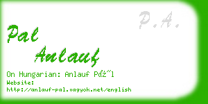 pal anlauf business card